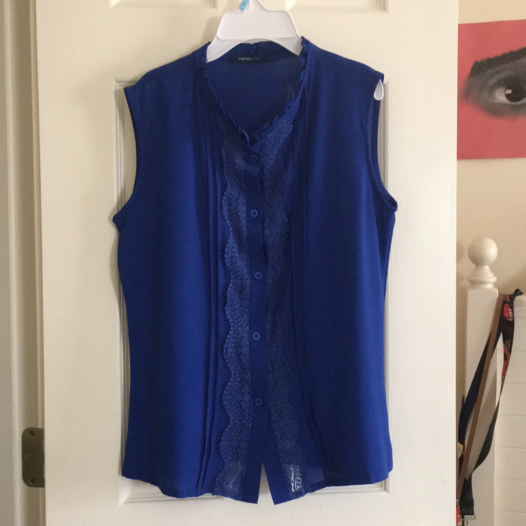 Blue Button Blouse